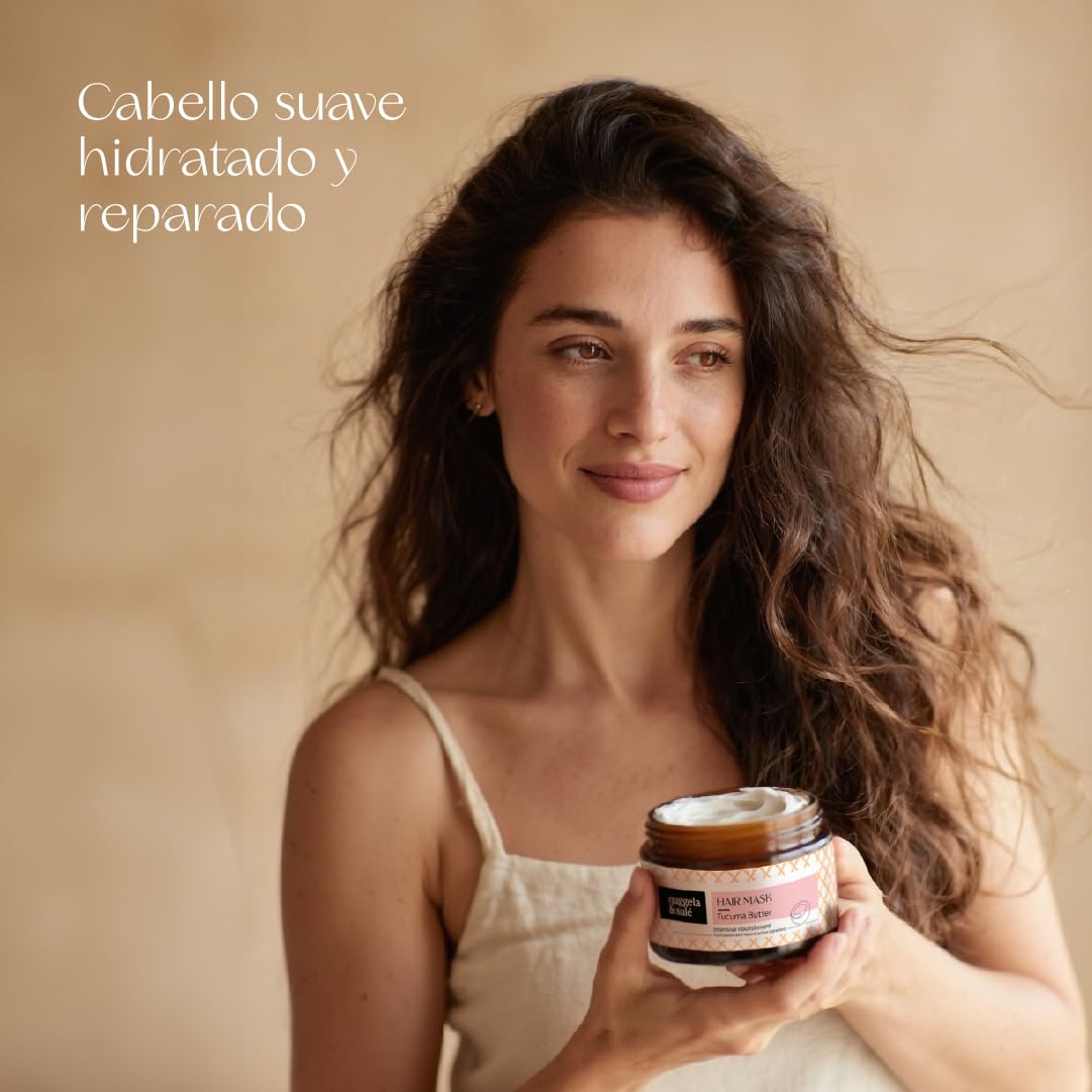 Nuggela & Sulé Tucuma Hair Mask - Intensa y Nutritiva. Activos 100% Naturales. Mascarilla con Manteca de Tucuma. Aroma Embriagador. 1 x 250 ml | Nutrición intensa