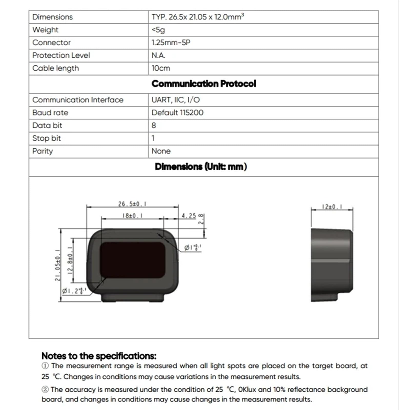 youyeetoo TF-NOVA Lidar Sensor - 0.1~7 Meter, 100Hz, 5g,100Klux, Kleines lineares Punktlaserradar, 5V UART IIC I/O Schnittstelle
