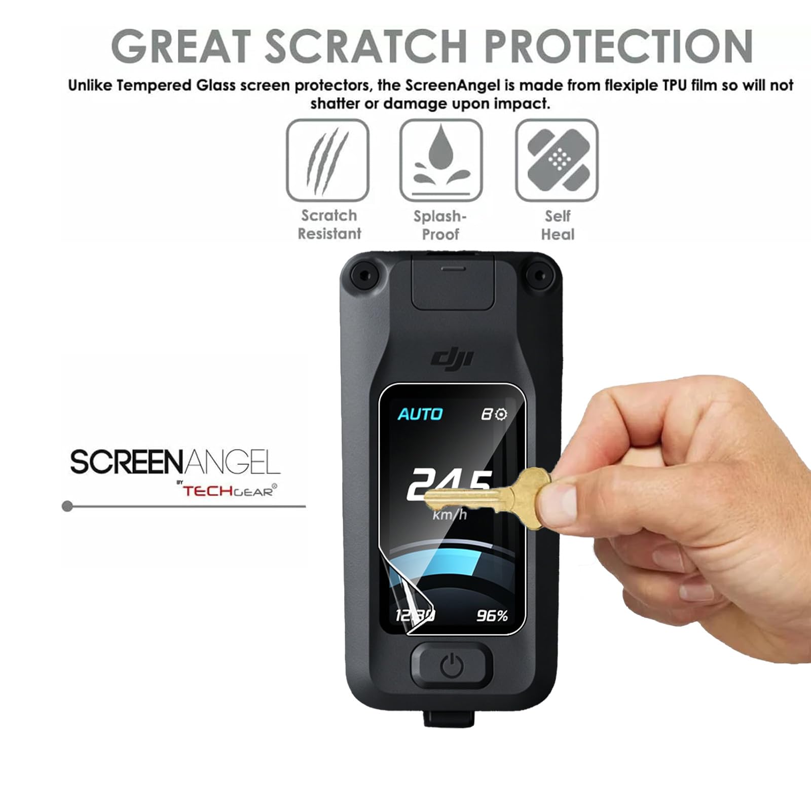 MEMELOKA Pellicola per Amflow DJI Avinox, 3 Pezzi HD AntiGraffio Pellicola Protettiva TPU Flessibile, Sensibile al Tatto e Senza Bolle con Cornice di Allineamento