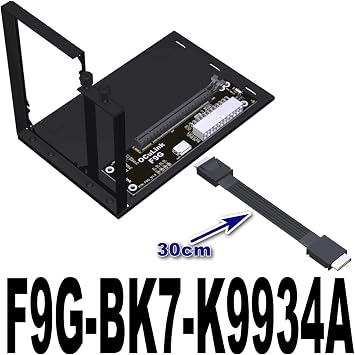 Oculink(SFF-8611/SFF-8612) to PCI Express x16 eGPU Adapter for GPD Win Max2 External Graphics Card & SSD (F9G-BK7-K9934A-30cm)
