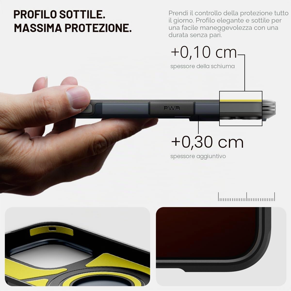 Spigen Tough Armor (AI) Custodia MagFit per iPhone 16 Pro, compatibile con accessori MagSafe - Ardesia metallica