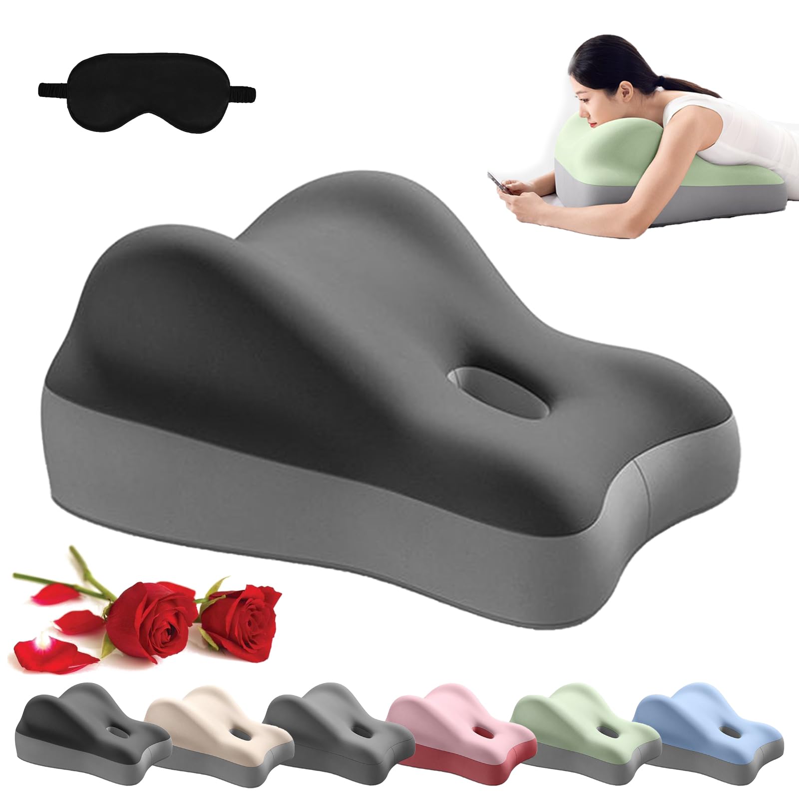 Coussin De Position Sexuelle En Mousse Mémoire - Forme Biseautée - Soutien Lombaire Et Confort - Pour Couples, Gris