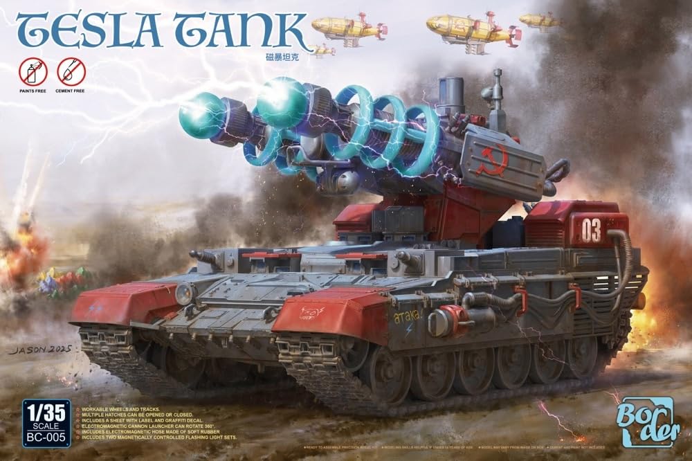 ボーダーモデル(Border Model) Frontera 1/35 Tesla czołg radziecki model plastikowy z kodem koloru BC005 (zbiornik)