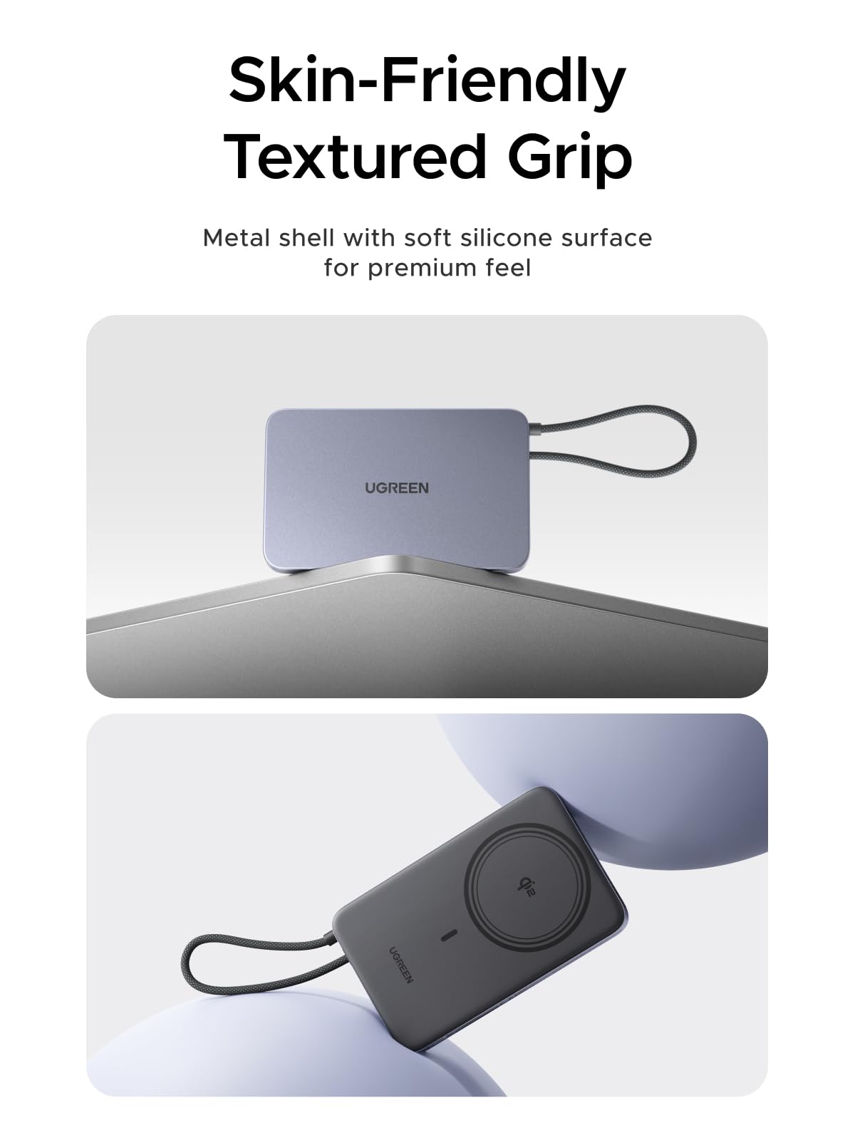 UGREEN MagFlow Air Qi2 15W Ultradelgado Power Bank 10000mAh PD 30W (Gris) | Batería Externa Magnético Inalámbrico Carga Rápida USB C 30W Compatible con Magsafe iPhone 17 16 15 14 13 12 Air Plus Pro Max