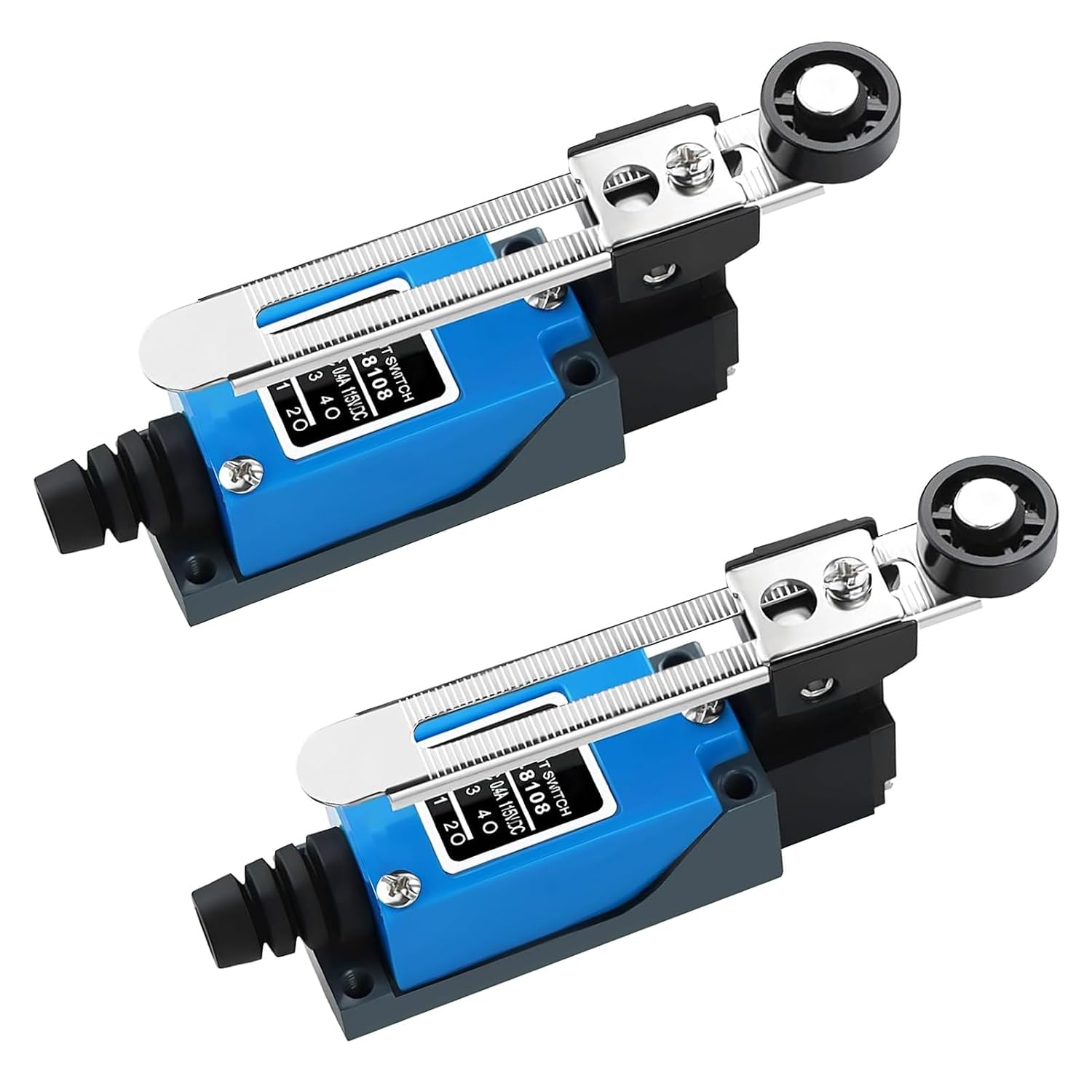 2 interruttori finecorsa 12V ME-8108 con leva regolabile