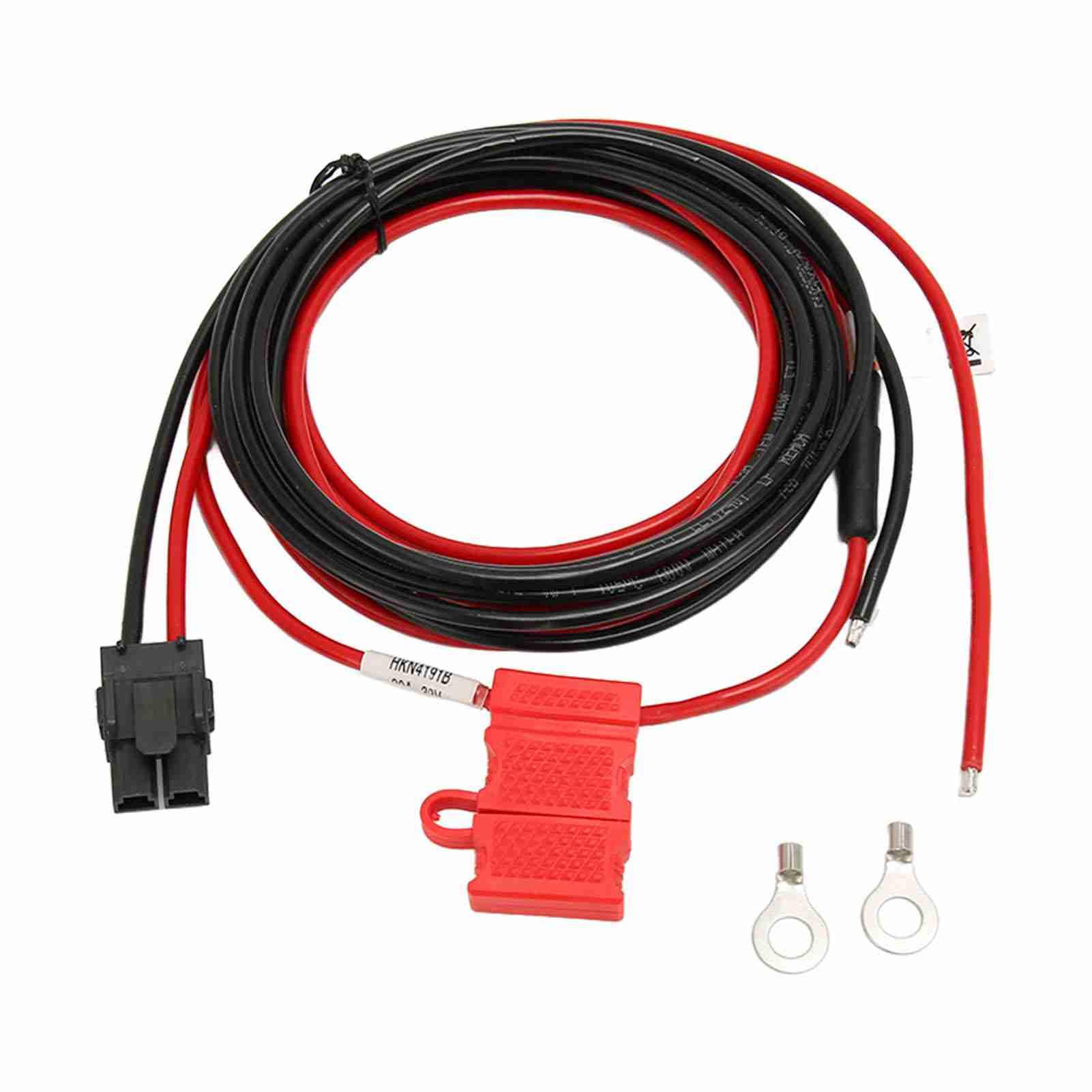 Cavo di Alimentazione Radio RKN4152A con Fusibile da 15 A per R8200 SLR5300 Lungo 2,9 M con Contatti A Clacson per Comunicazioni Audio Chiare per gli Appassionati di Radio