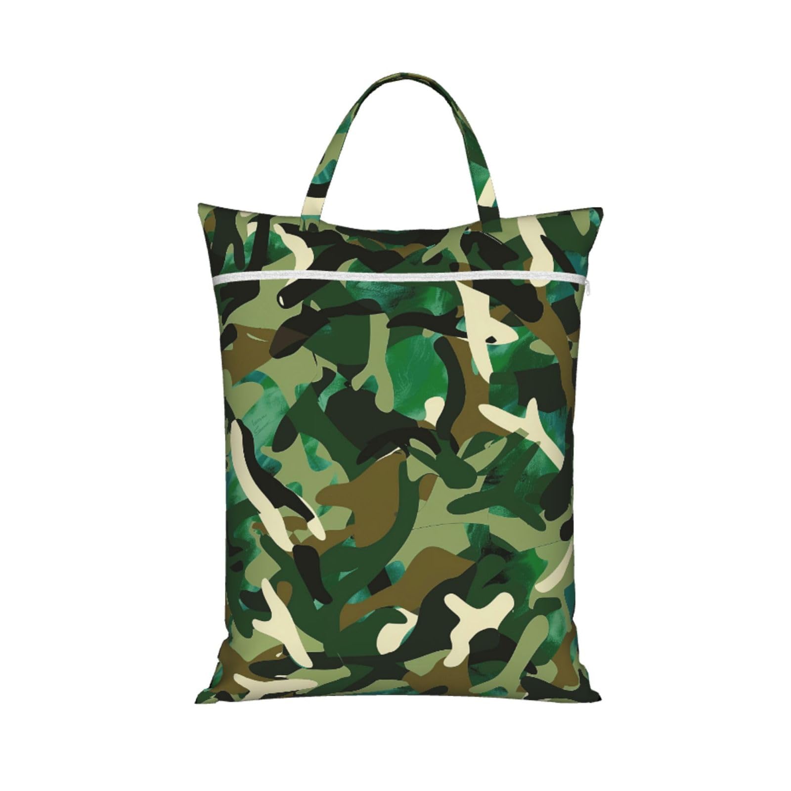 Large Travel Laundry Bags,Abstract Camouflage Print with Handle Foldable Laundry Bag for Holidays Gym Swimming and Family Trips, 1Pcs