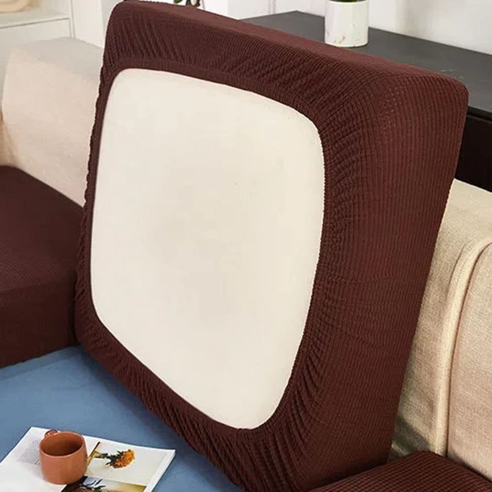 VEAI Couch Cushion Cover Replacement Stretch 3/2/1 Seater Sofa Cushion Cover Protector Dustproof Slipcover Machine Washable (Color : #23, Size : 4 seats - X (165-200cm))