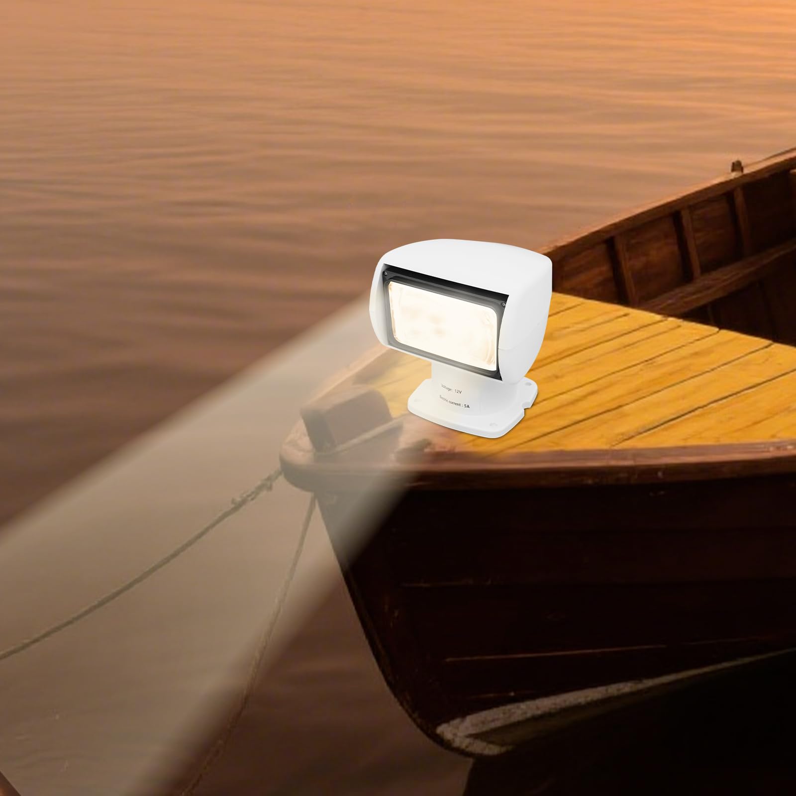 Projecteur de recherche télécommandé, projecteur de recherche avec étanchéité IP56, 100 W, pour bateaux, bateaux, yachts de nuit, patrouilles de mer