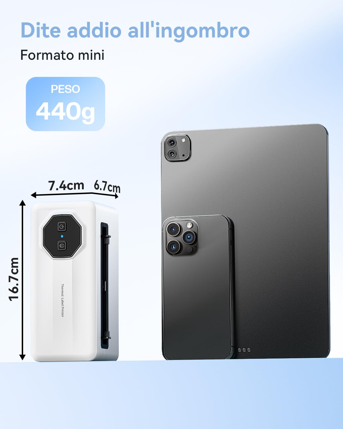 TATTMUSE Stampante per Etichette Termiche, 4x6 Stampante Termica Bluetooth per Etichette di Spedizione, Compatibile con UPS Ebay Amazon