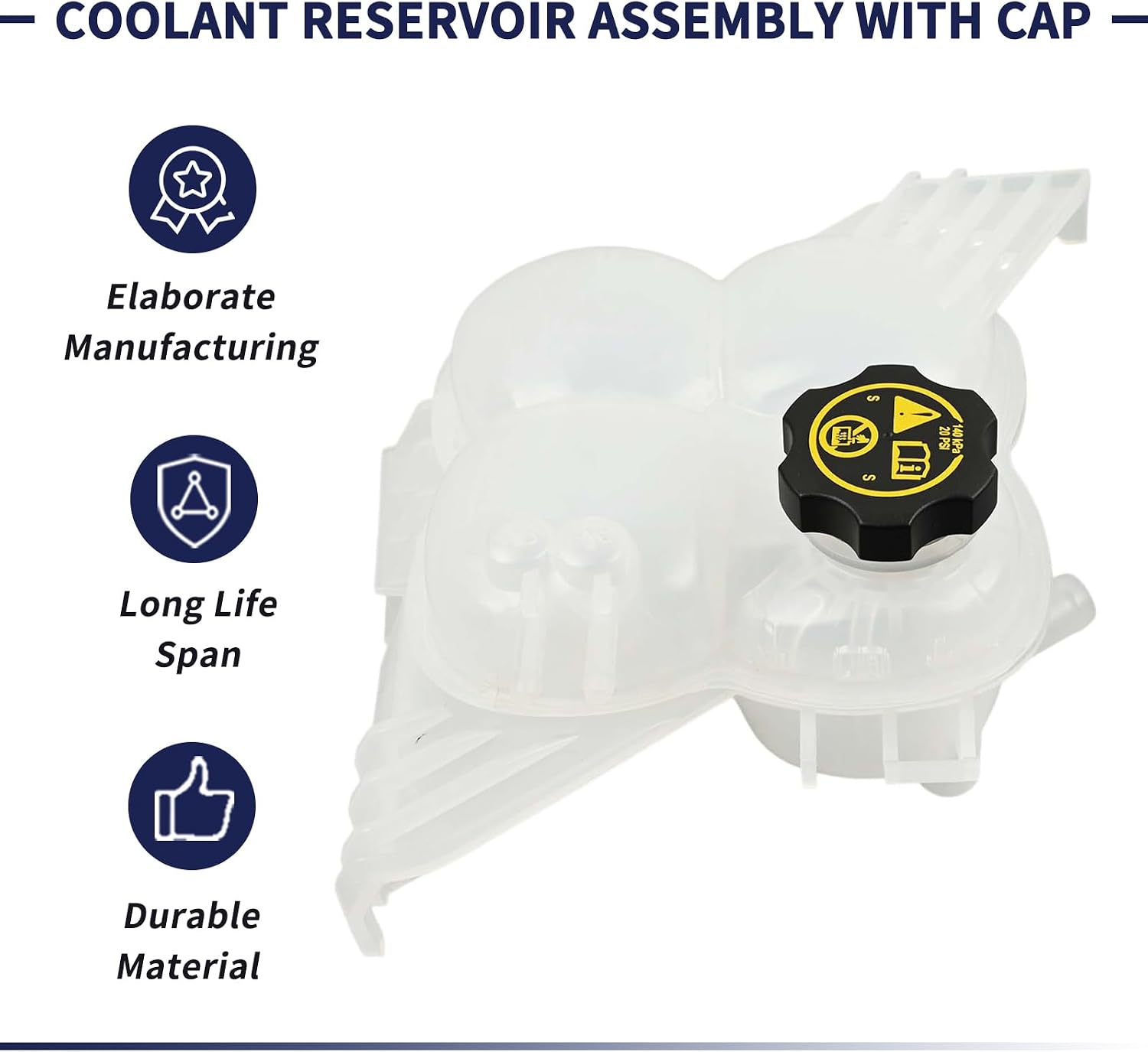 84388367 Engine Coolant Overflow Recovery Reservoir Tank with Cap Compatible with Chevrolet Colorado 2015-2022, for GMC Canyon 2015-2022 Coolant Reservoir Assembly With Cap, Repalce 23144522