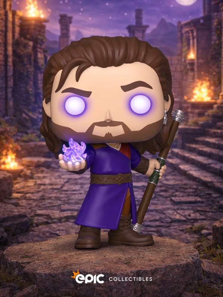 Epic Collectibles Pop Games: Baldur's Gate 3 - Gale Glows in The Dark (Chase Variant) Vinyl Figure Included with Box Protector Compatible for Funko