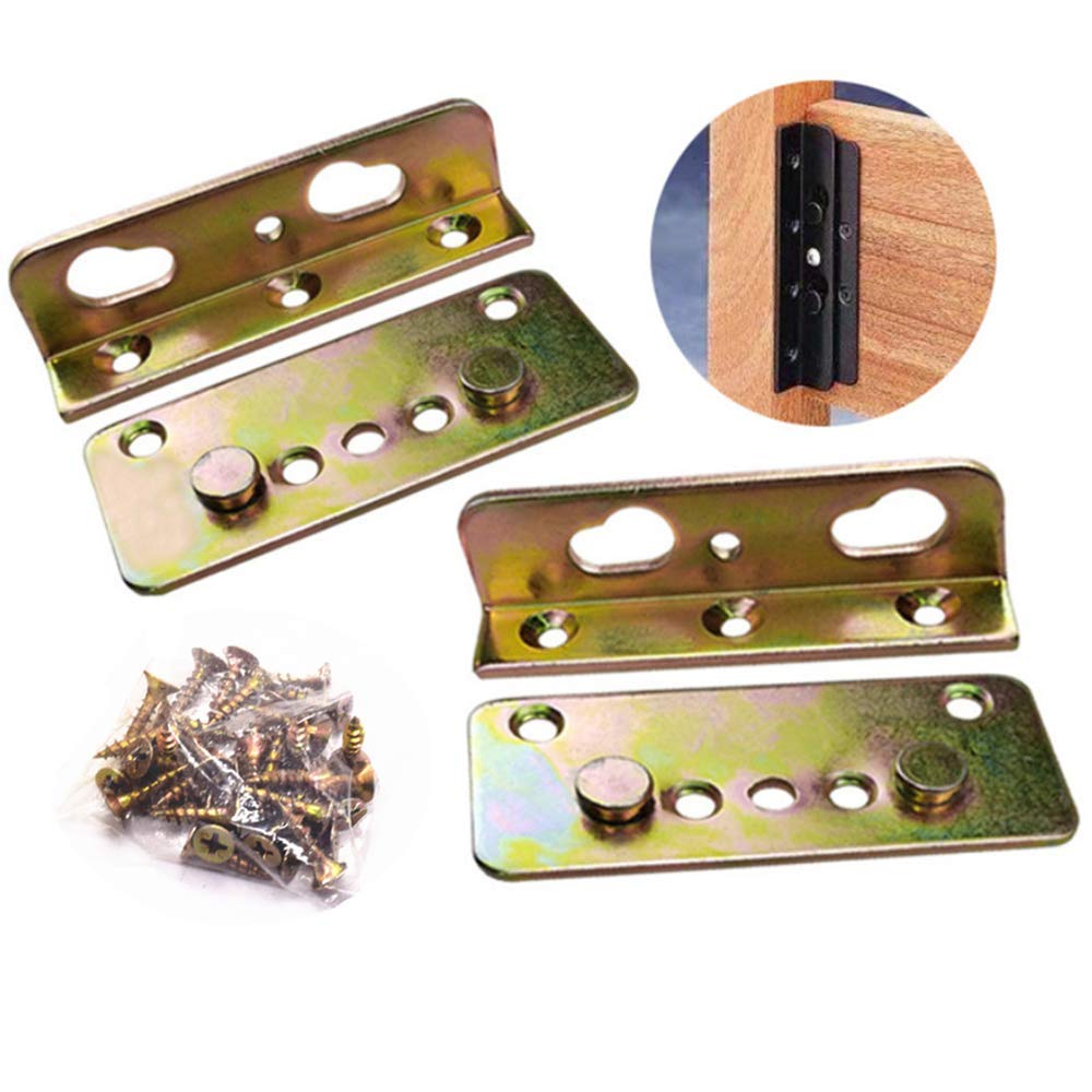 Buy NoMortise Bed Rail Brackets Complete Set of 4，Premium Heavy Duty