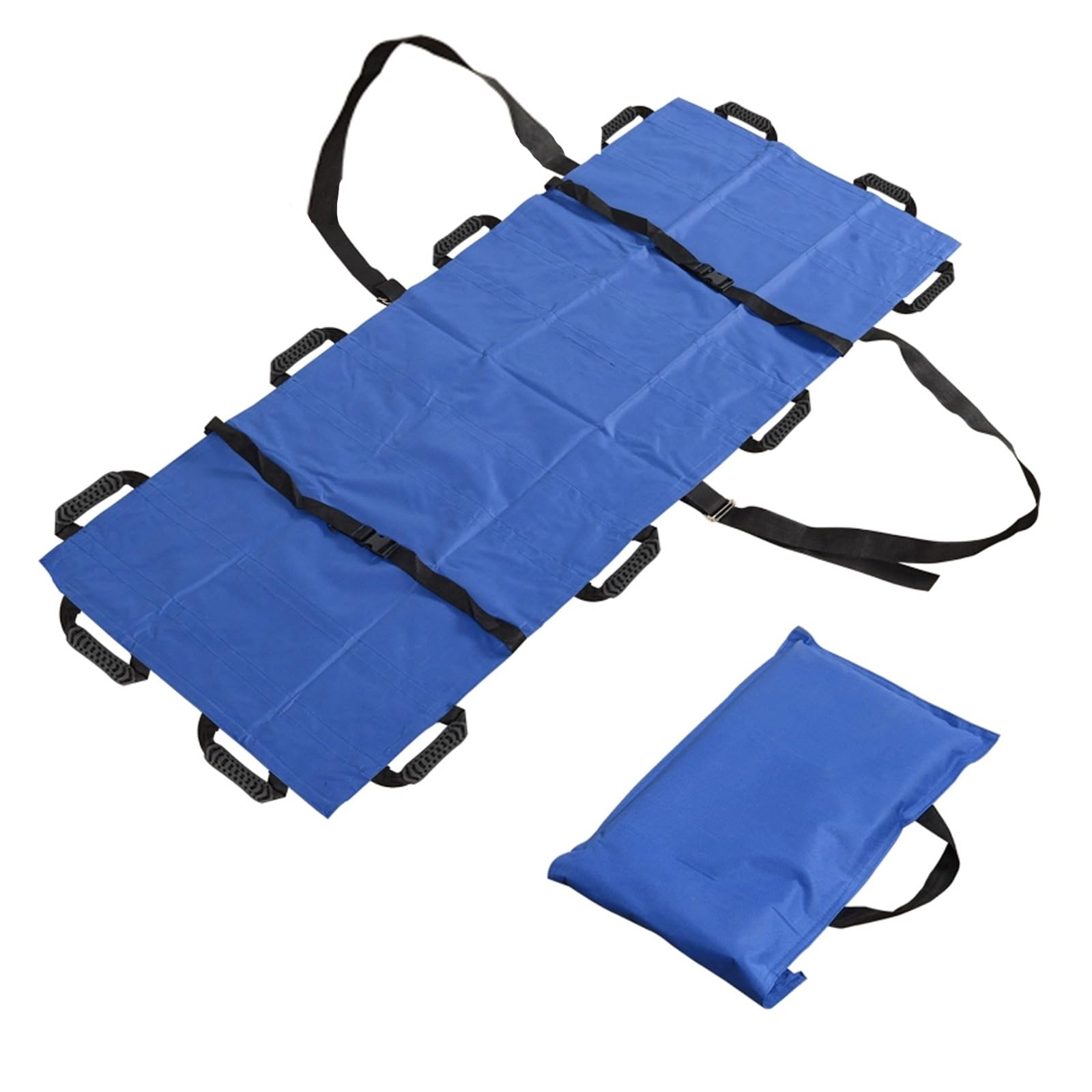 SWENEEN Portable Folding Stretcher With 12 Handles,Emerncy For Hospitals & Stadiums,Lightweight Blue Ambulance Equint,Blue