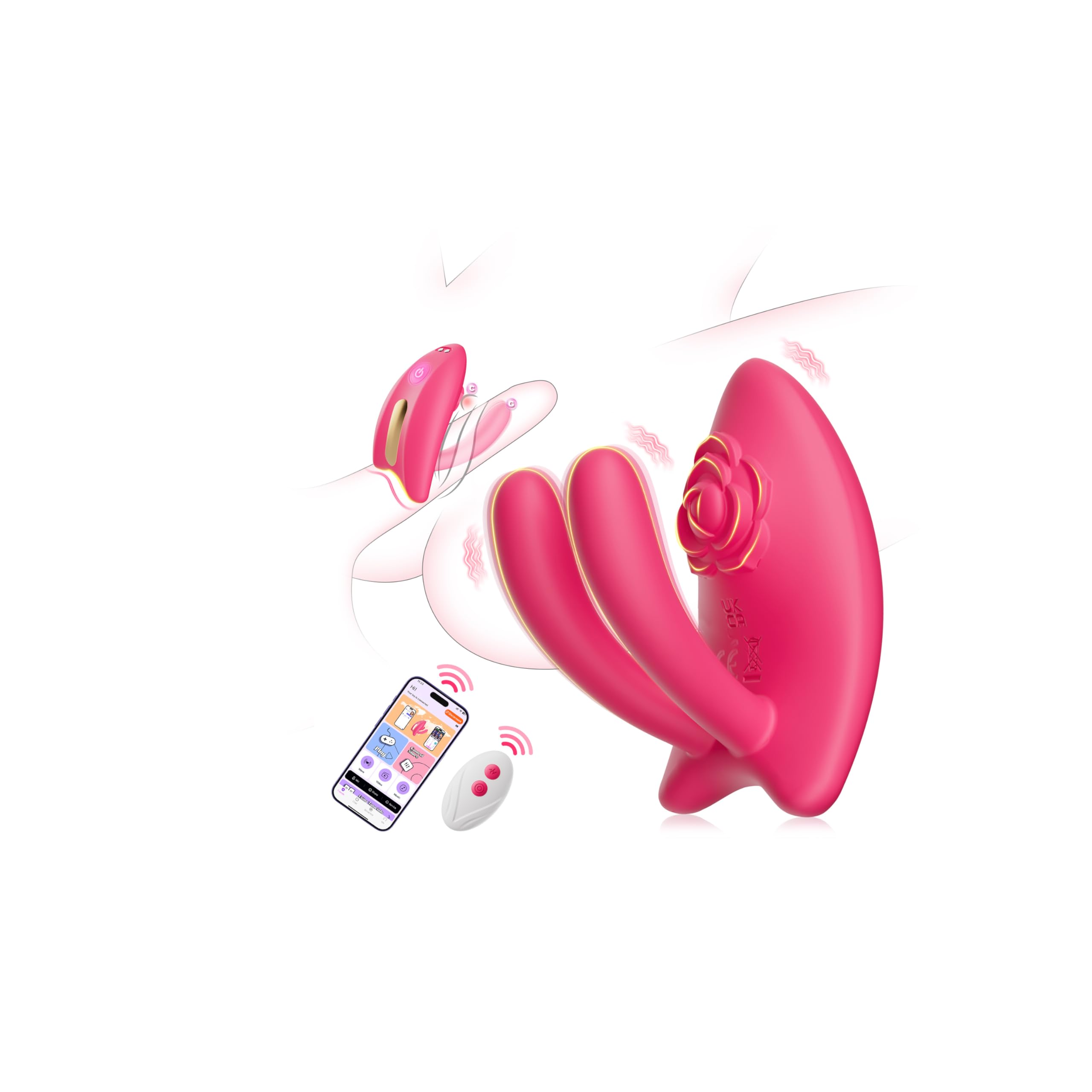 Vibradores de Pareja Vibrador Mando Distancia,Juguetes Eróticos Para Pareja Sexuales con App Control Remoto con 9 Modos de Vibración,Sex Toýs Female Vibrator Vibrador Mujer Para Succionador Clítoris