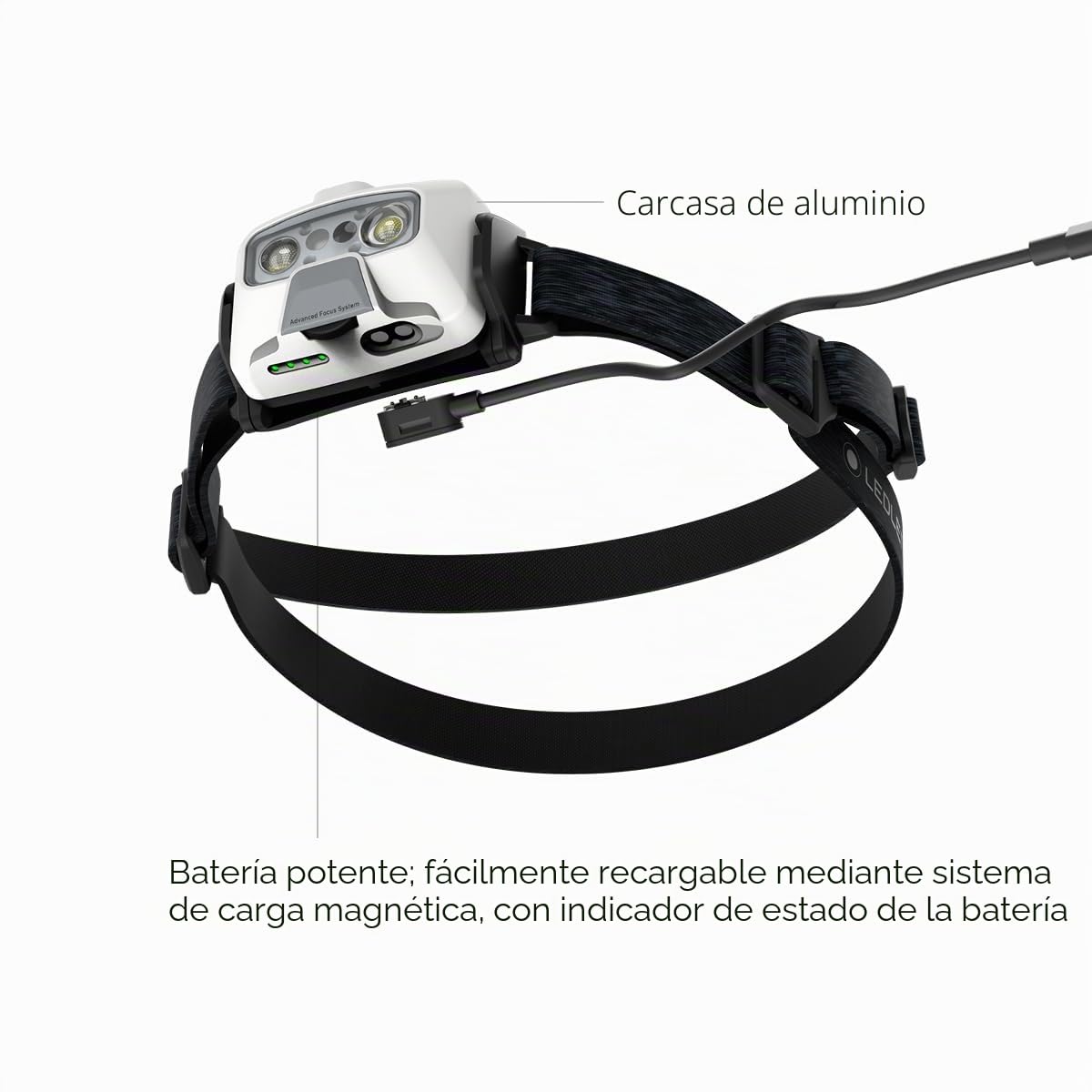 Ledlenser HF6R Core Rechargeable Head Torch, 800lm, 126g Lightweight, IP68 | Hasta 60h de autonomía, alcance 160m, USB-C, 5 modos con luz roja, frontal estanco, ideal para camping, senderismo | 2023