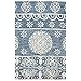 SAFAVIEH Micro-Loop Collection 5' Square Blue/Ivory MLP607M Handmade Premium Wool Area Rug