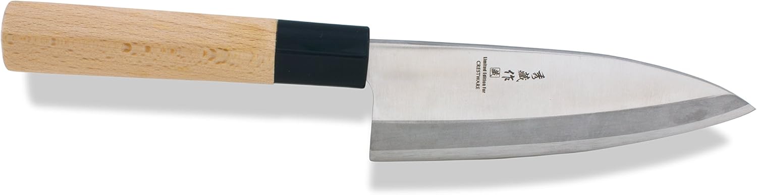 Crestware KN311 Deba Knife, 6", Silver