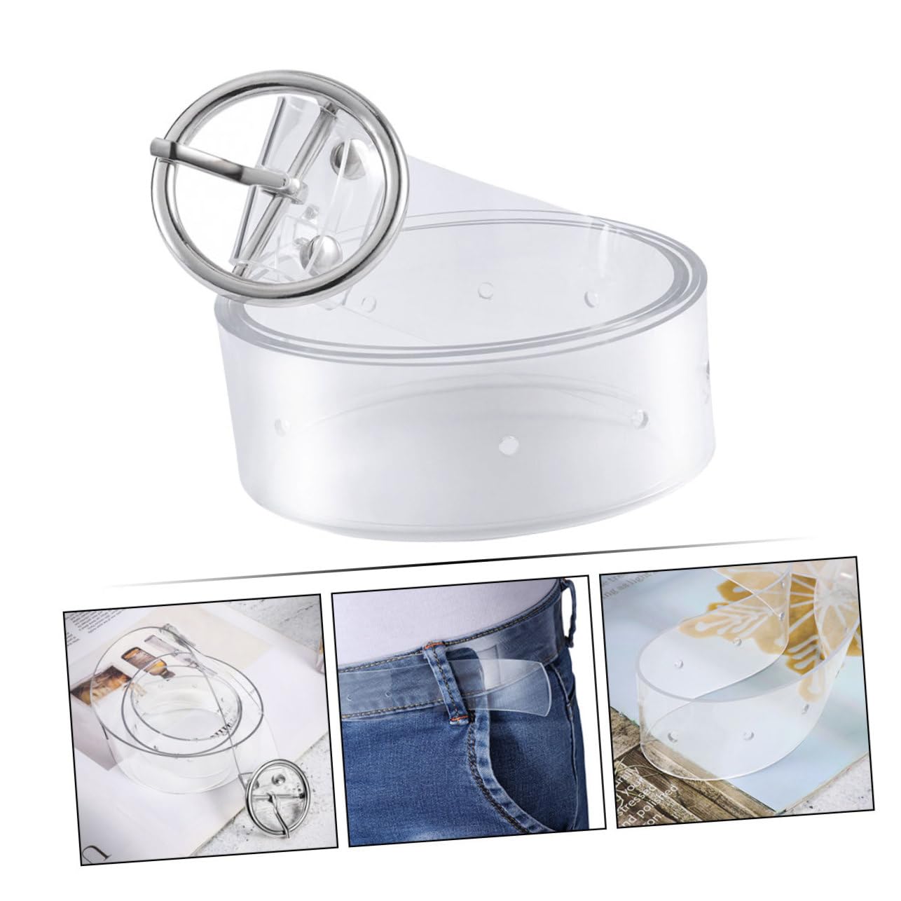 Veemoon Ceinture Transparente Ajustable Pvc Pour Accessoire De Mode Pour Robes Et Vêtements