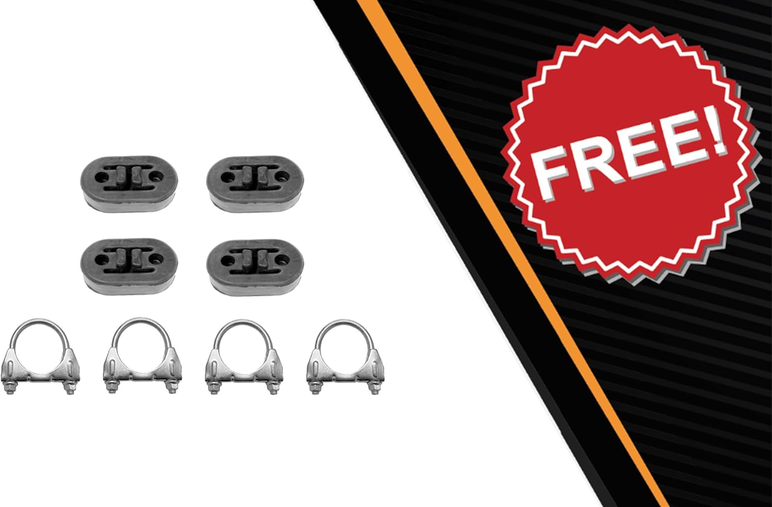 Exhaust Intermediate Pipe Muffler with Tail Pipe Kit Compatible with Dodge RAM 2500 2003-2009 5.7L | 140.5" WB | Stainless Steel | Northeastern Exhaust | Includes Clamps | Direct-Fit Replacement