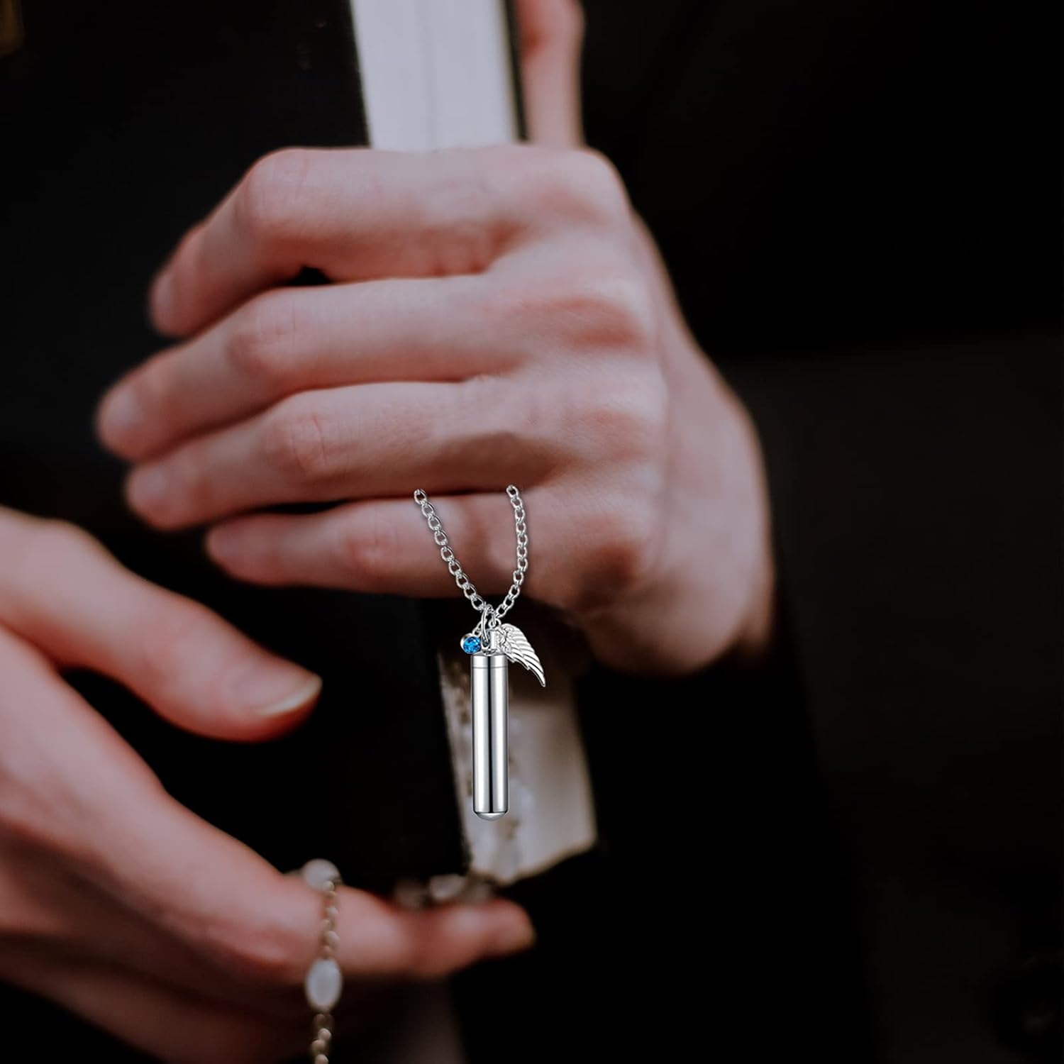 Urn Necklace For Ashes, 16 Pieces Urn Necklace, Stainless Steel Cremation Jewelry For Women Men, Cylinder Keepsake Pendant With Funnel(silver,16 Pieces) - Image 6