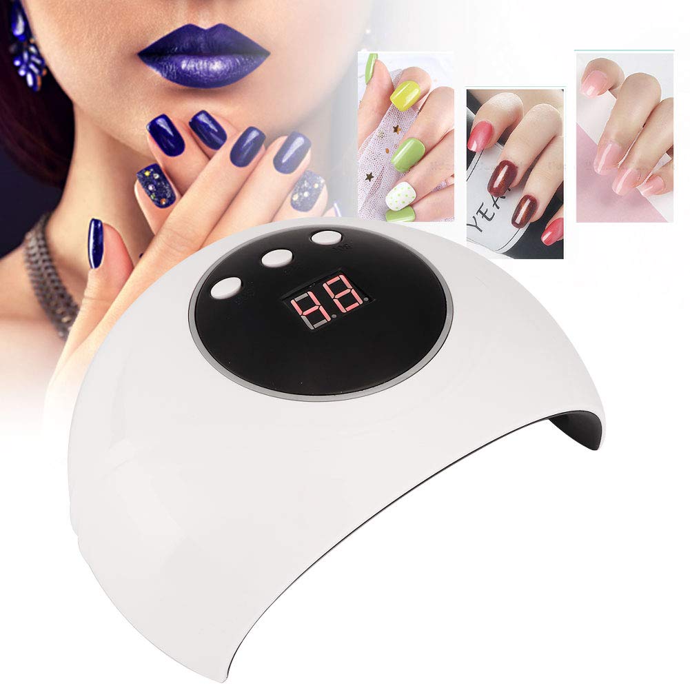 YHNNH, Lampa do suszenia paznokci 36 W, maszyna do utwardzania paznokci Żelowy lakier do paznokci Suszarka Narzędzie do manicure z inteligentną konstrukcją rozrządu do użytku w domu lub w salonie