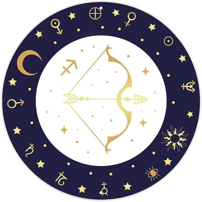 Sagittarius Retro Style Metal Tin Sign Zodiac Constellations Metal Tin Signs Astrology Sagittarius Zodiac Aluminum Tin Signs for Men Women Wall Art Decor for Living Room Bedroom Workshop