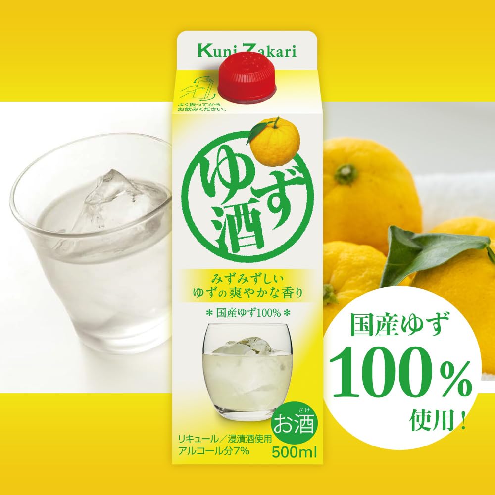 Amazon.co.jp: 中埜酒造 國盛 ゆず酒パック [ リキュール 500ml×12本