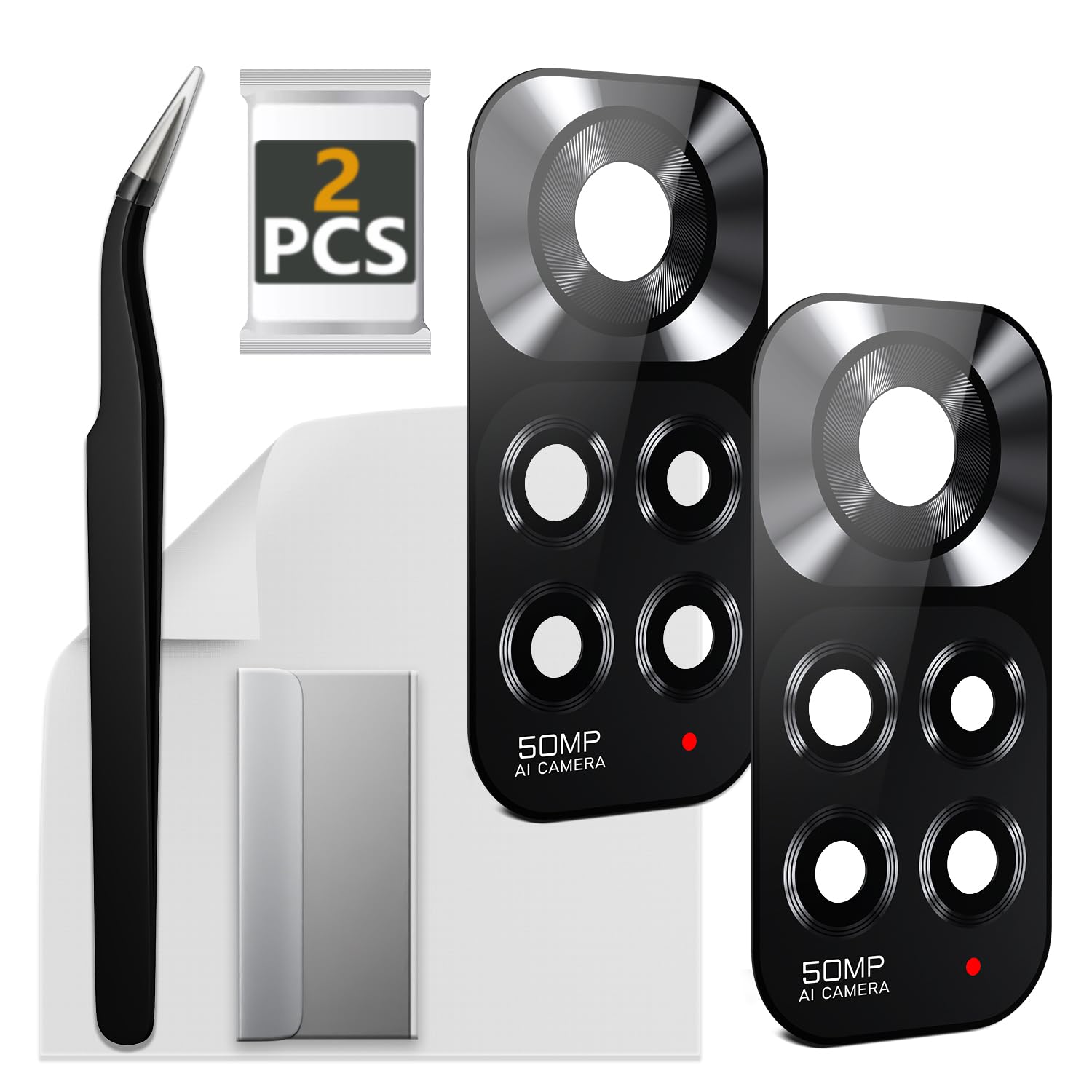 Vetro Fotocamera ExtKry Per Xiaomi Redmi Note 11 Pro 5G – 2 Pezzi + Kit Strumenti Per Sostituzione Lente