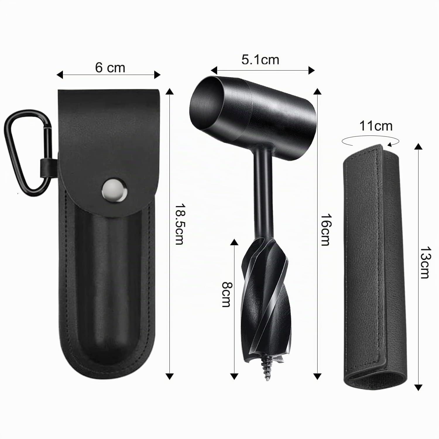 N&S Juvyig Bushcraft Clé de perceuse manuelle pour bois, œil écossais, outils de survie