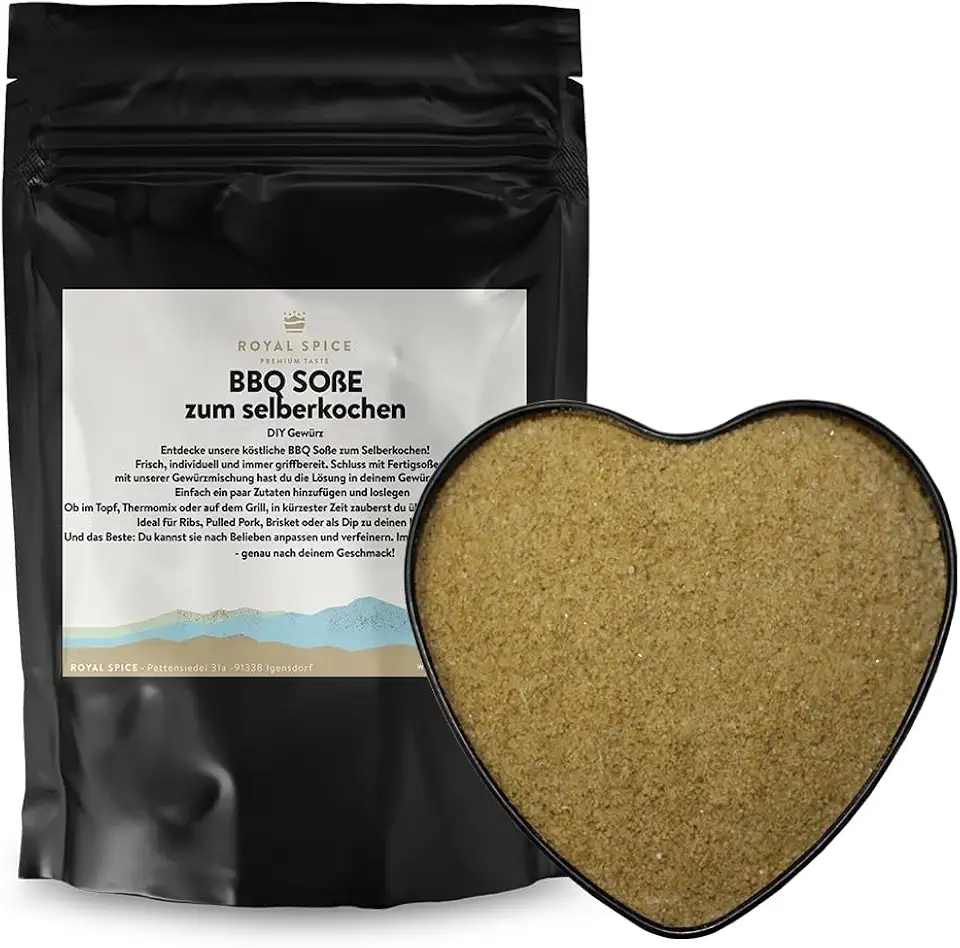 Royal Spice BBQ Sauce zum Selber Machen - 700g Beutel - Gewürzmischung für Legendäre Barbecue Soße mit Unglaublichem Geschmack zum selbst kochen