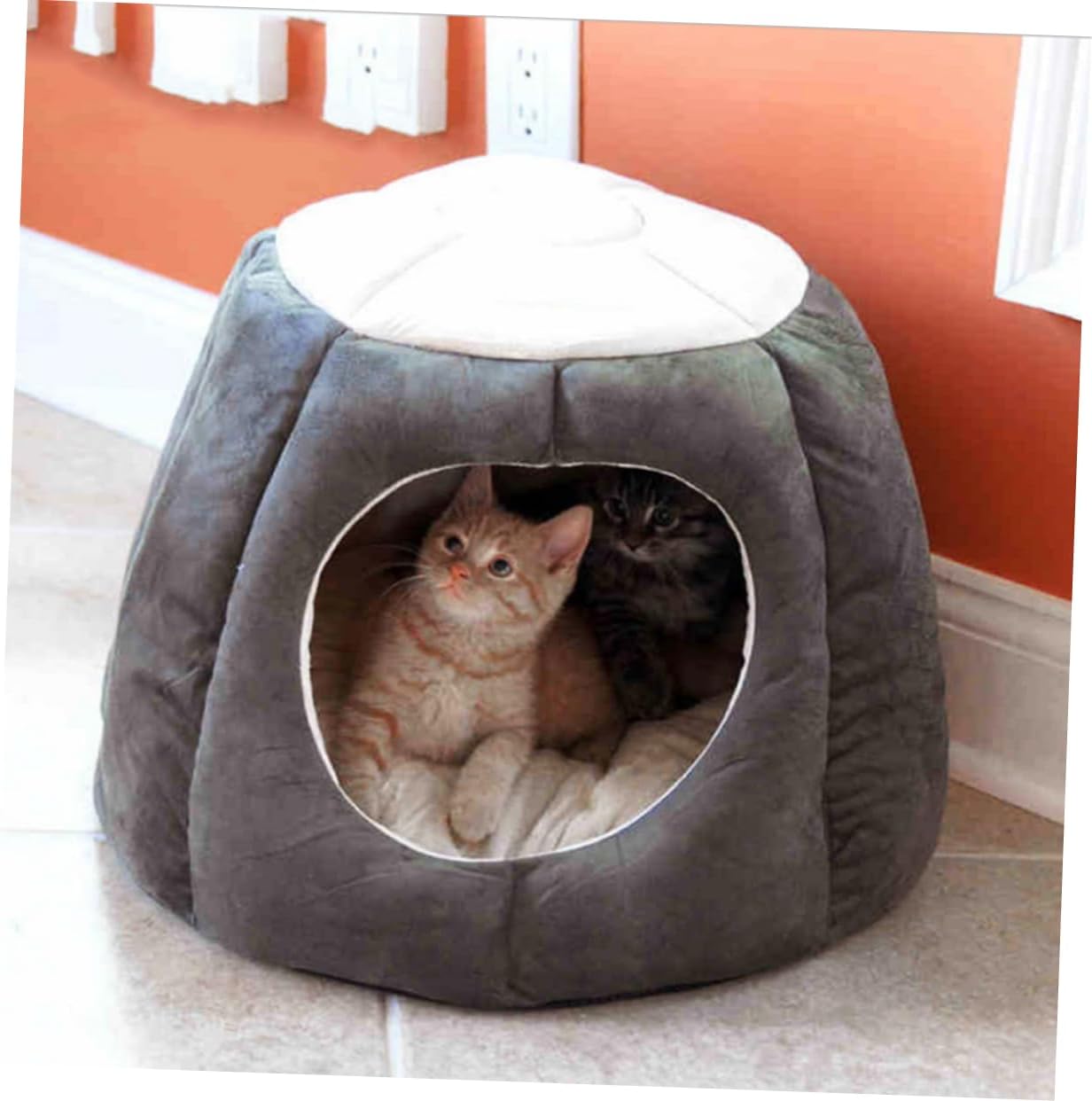 Dog Round House Pet Cave Warm Nest Bed s for Cats Dogs Comfortable and Machine Washable
