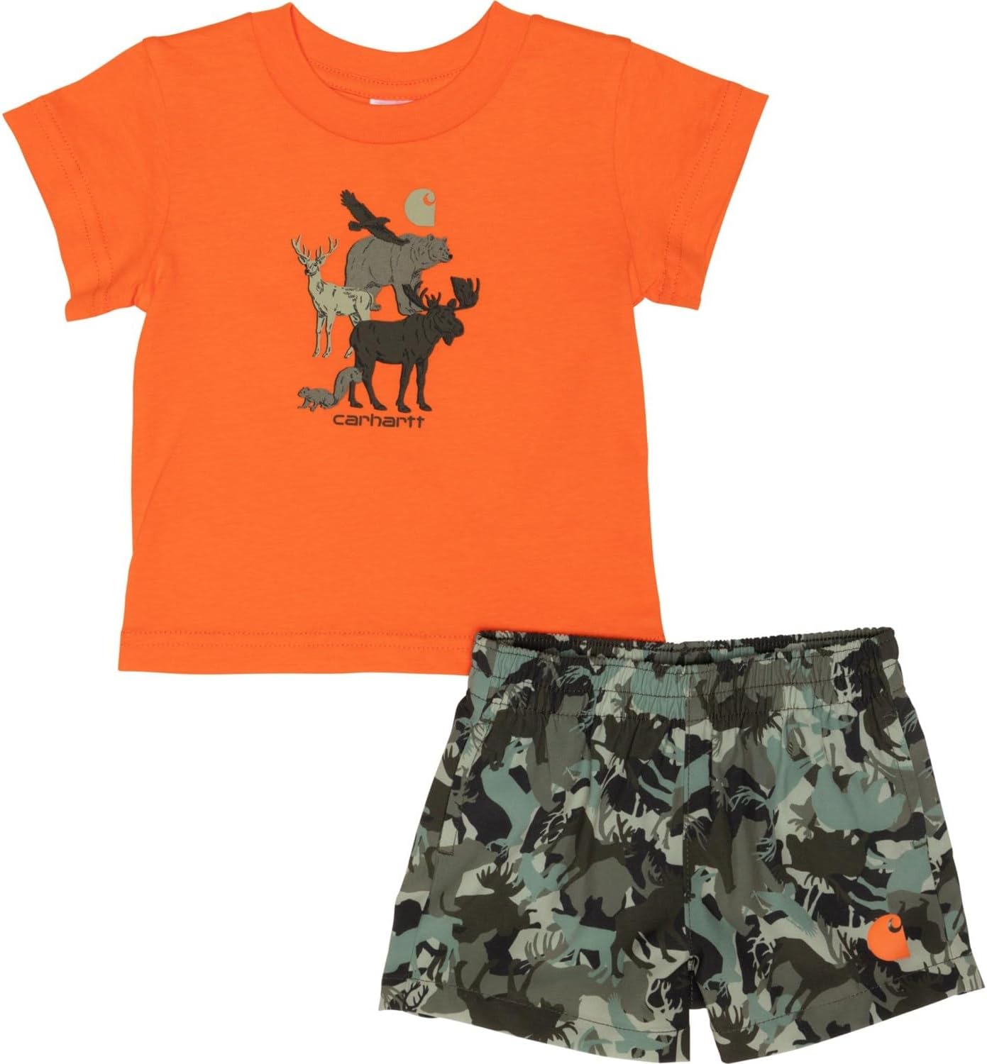 Carhartt Toddler Baby Boys Graphic Short Sleeve T-Shirt and Woven Shorts Set