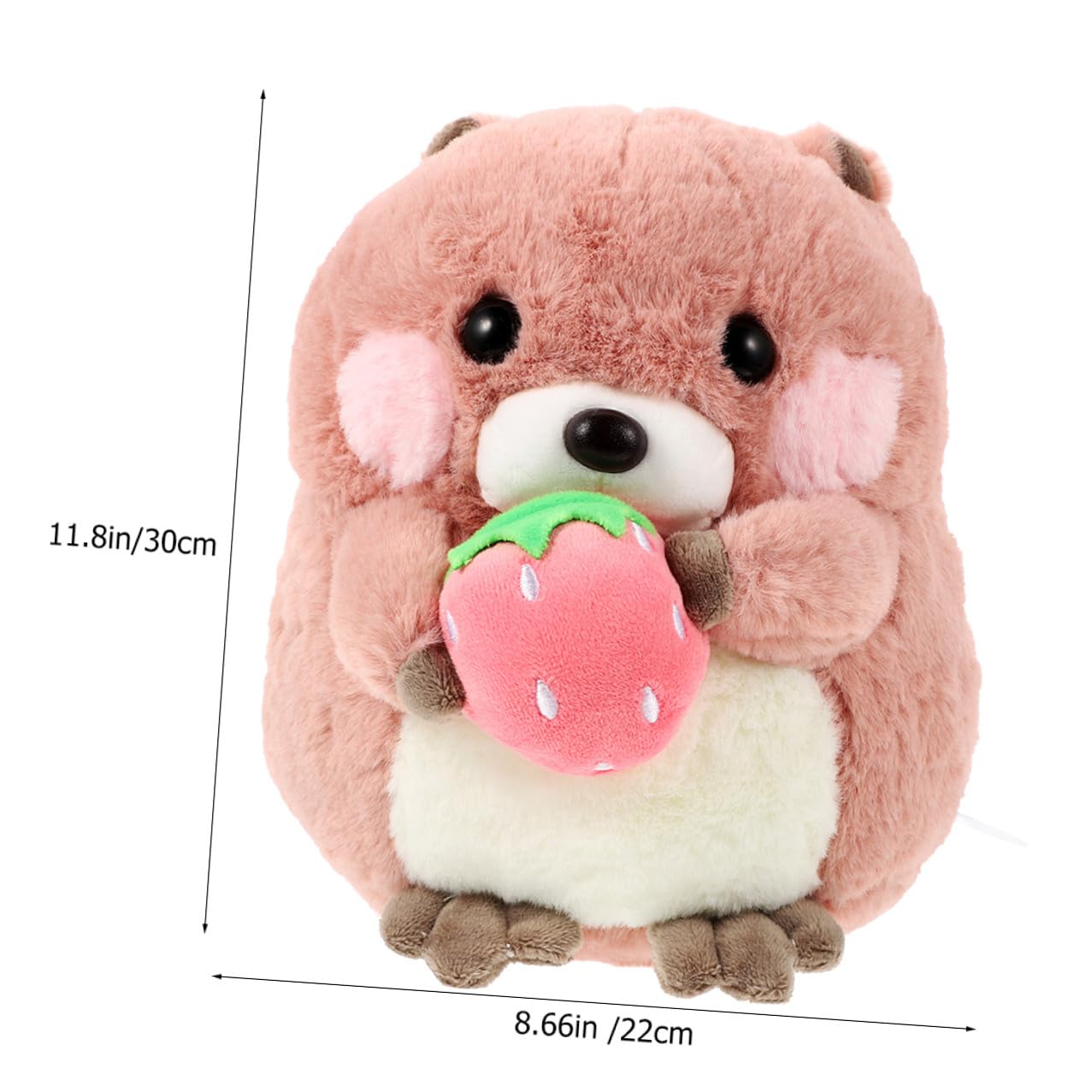 Muñeco y PP Cotton Rosa de Peluche de Felpa 1 Pieza de Marmota | Detalles Finos, Tacto Suave y Abrazable, Resistente Deformación, Decoración para Hogar y Coche