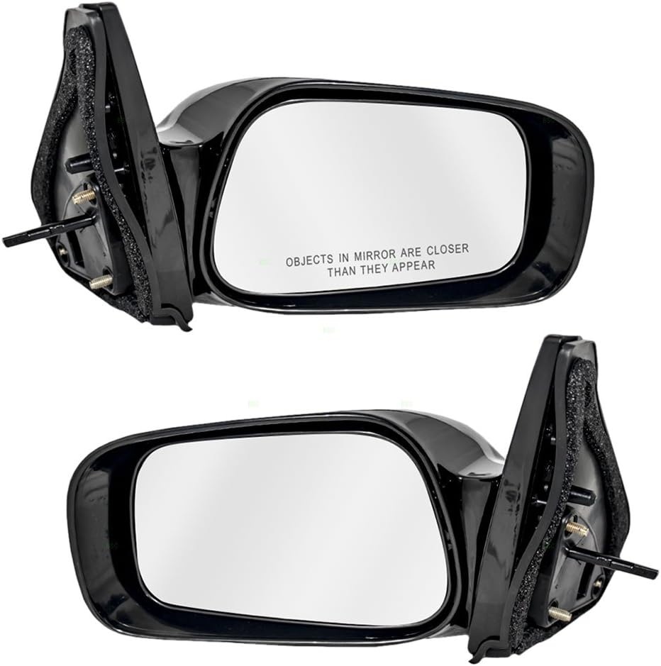 Brock Replacement Driver and Passenger Manual Remote Side View Mirrors Compatible with 2003-2008 Matrix 87940-02400 87910-02400