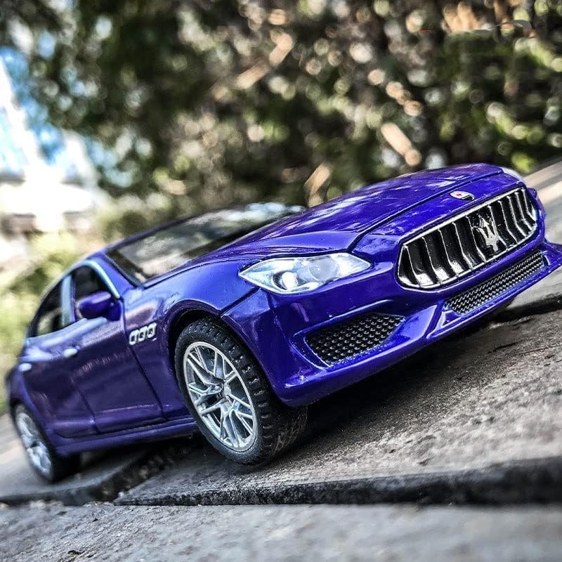 Image of WORSHIPER 1:32 Diecast Model Alloy Maserati Quattroporte Metal Pull Back Car with Sound Light,Openable Doors, Toy Vehicles for Kids Gift