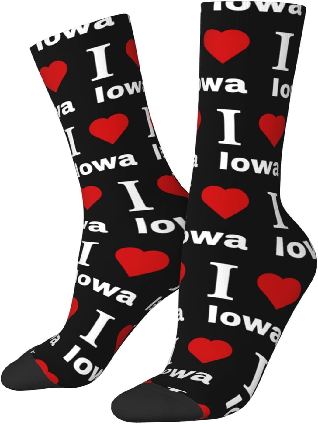 I love Iowa Socks For Men Women Sport Crew Athletic Running Wicking Socks