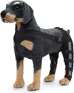 BIGNADO Dog Knee Brace for Knee Cap Dislocation Arthritis Dog Injury Protection Cover Keeps The Joint Warm Extra Support R...
