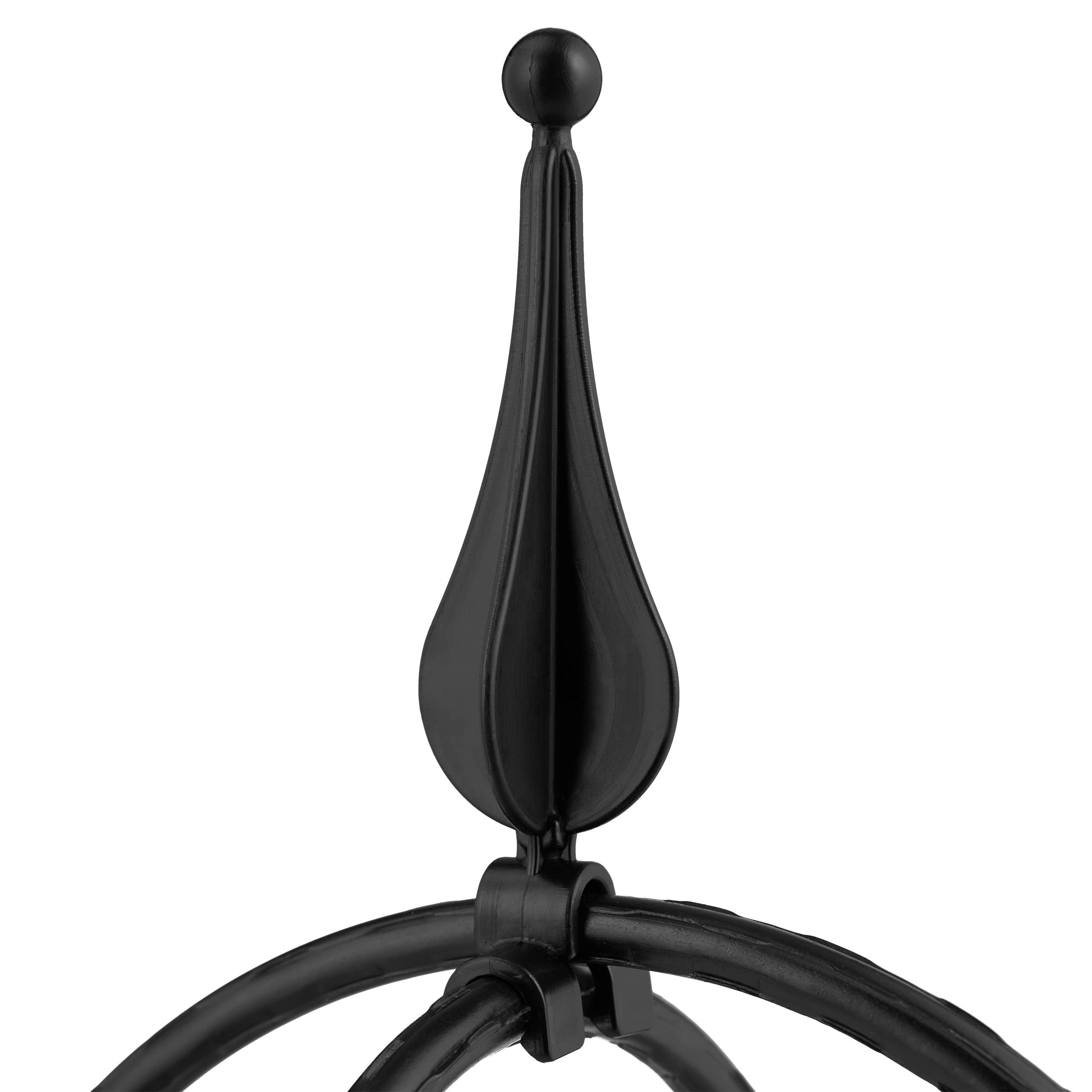 Relaxdays Set da 2 Obelischi per Rampicanti Alti 85 cm, Sostegno per Piante, Rose, Edere, da Giardino, Metallo, Nero