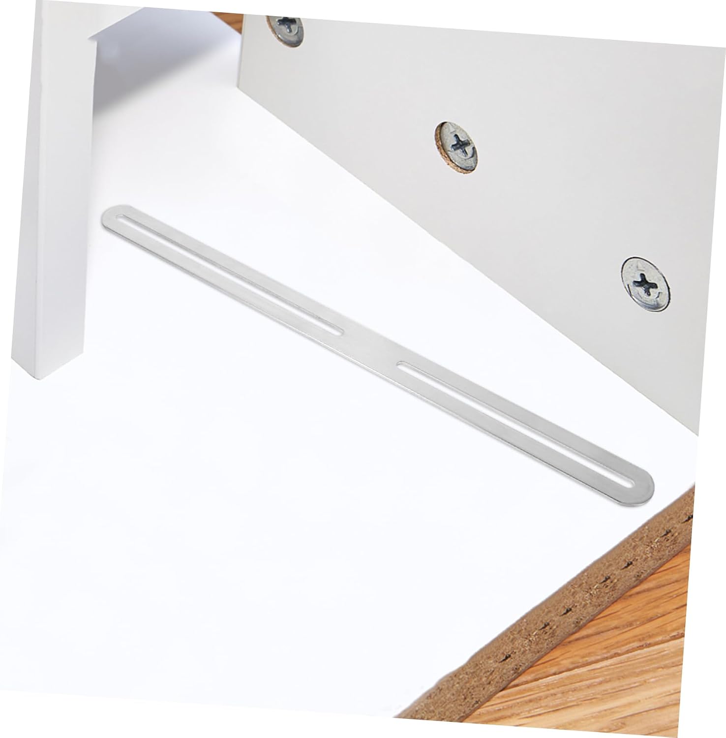 2pcs Adjustable Stainless Steel Mending Plate Bracket for Mailbox and Fence Secure Installation Hardware Polished Edges for Stability and Safety