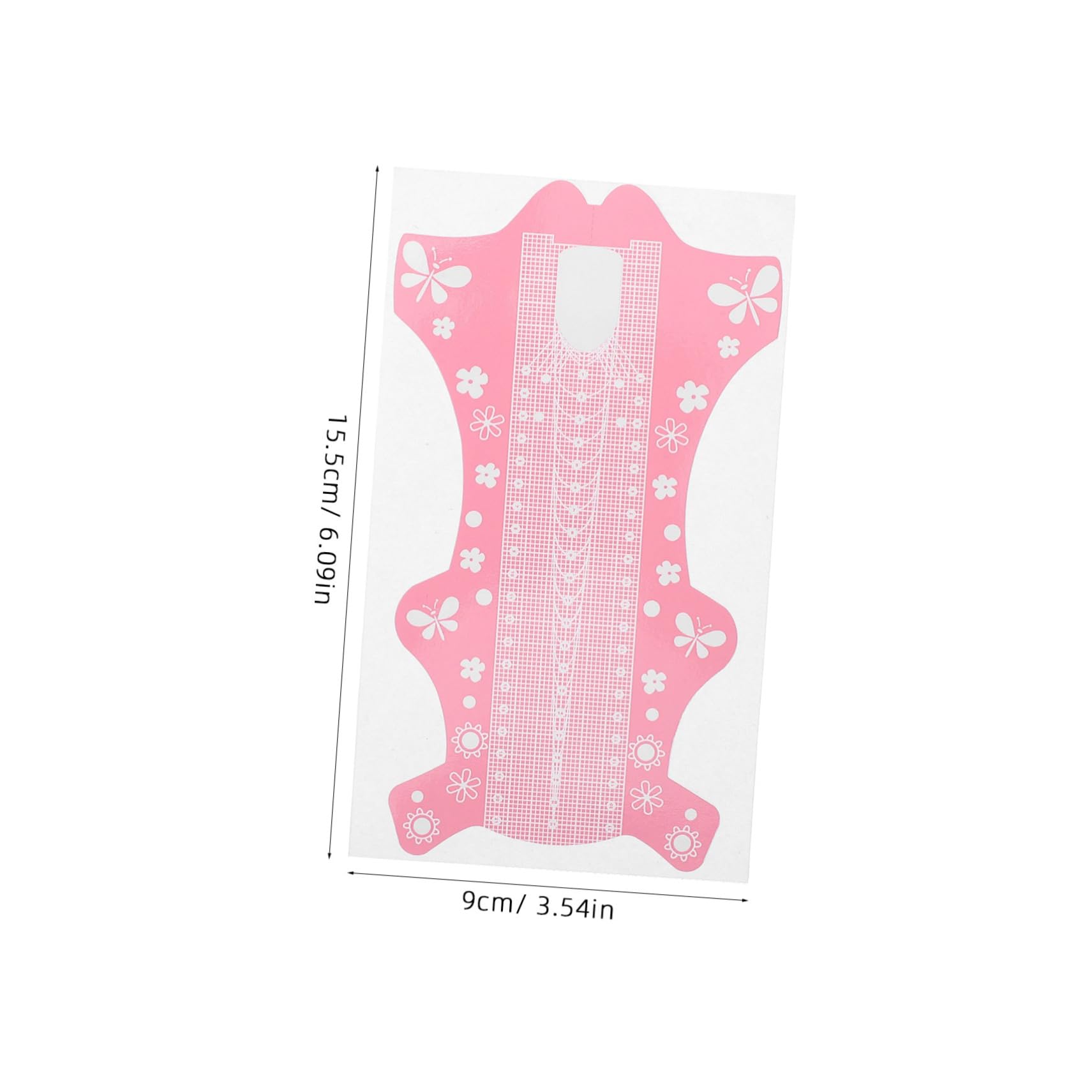 FRCOLOR 500 piezas titular para papel de uñas pegatinas de arte de uñas herramienta guía de manicura pegatinas para formas de uñas suministros de manicura DIY accesorios de uñas rosa extra largo