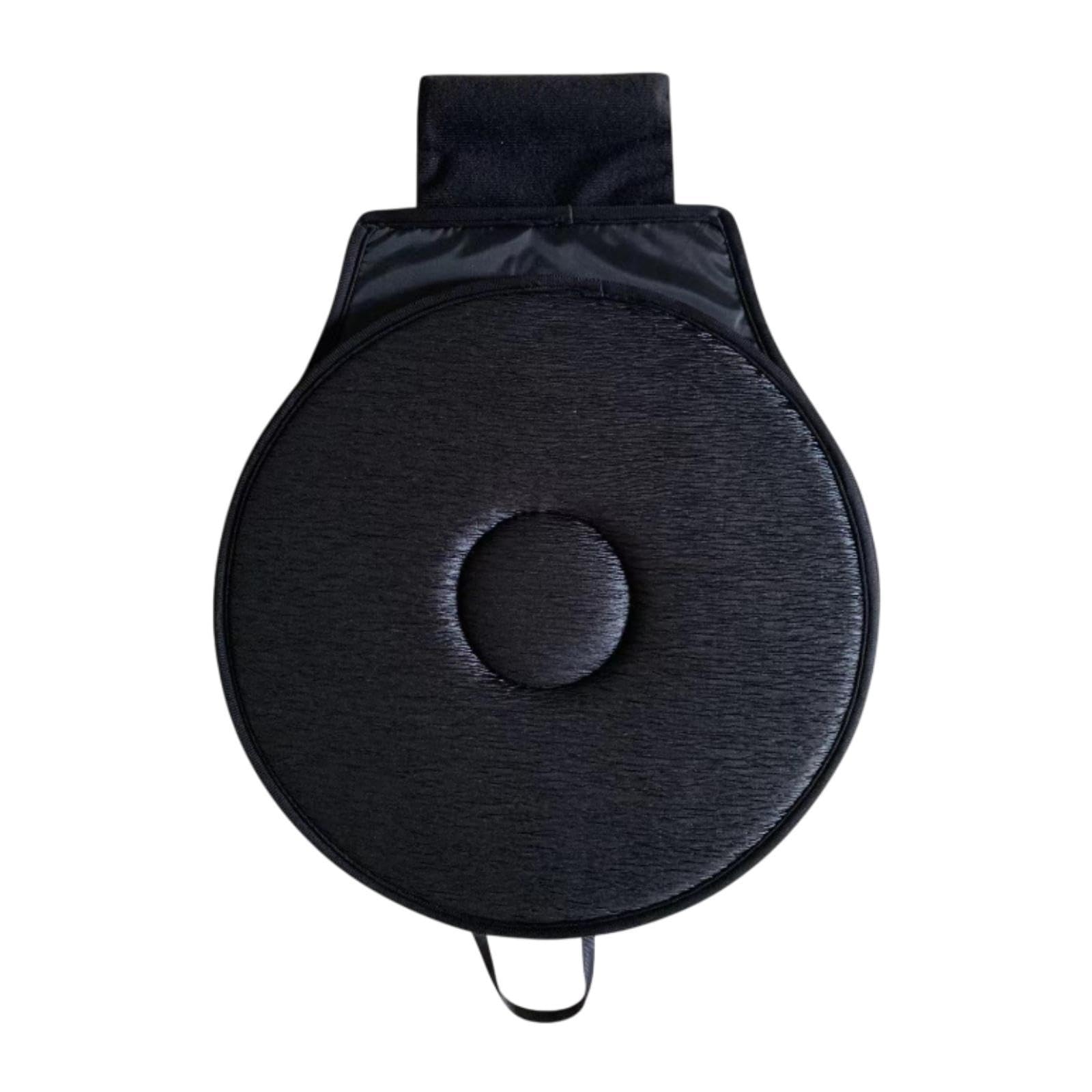 Coussin de siège pivotant 360° noir antidérapant et compact pour voiture
