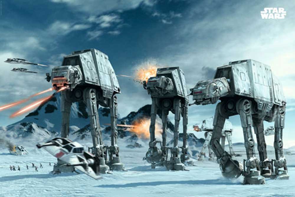 Empire Star Wars Poster AT-AT on Hoth with Accessory Item multicoloured
