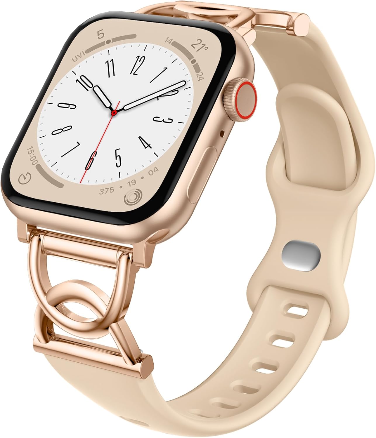 DaQin Slim Silicone Band Compatible with Apple Watch Bands for Women 40mm 41mm 38mm 42mm 44mm 45mm 46mm 49mm, Stylish Thin Skinny Dressy Sport Strap for iWatch Bands Series 11 10 9 8 7 6 5 4 3 2 1 SE