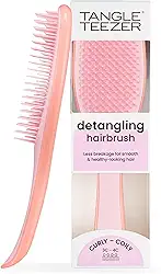 Tangle Teezer - Escova de cabelo desembaraçadora The Wet Detangler para texturas grossas a crespas. Ideal para o uso em fios úmidos Cor: Mango Pink