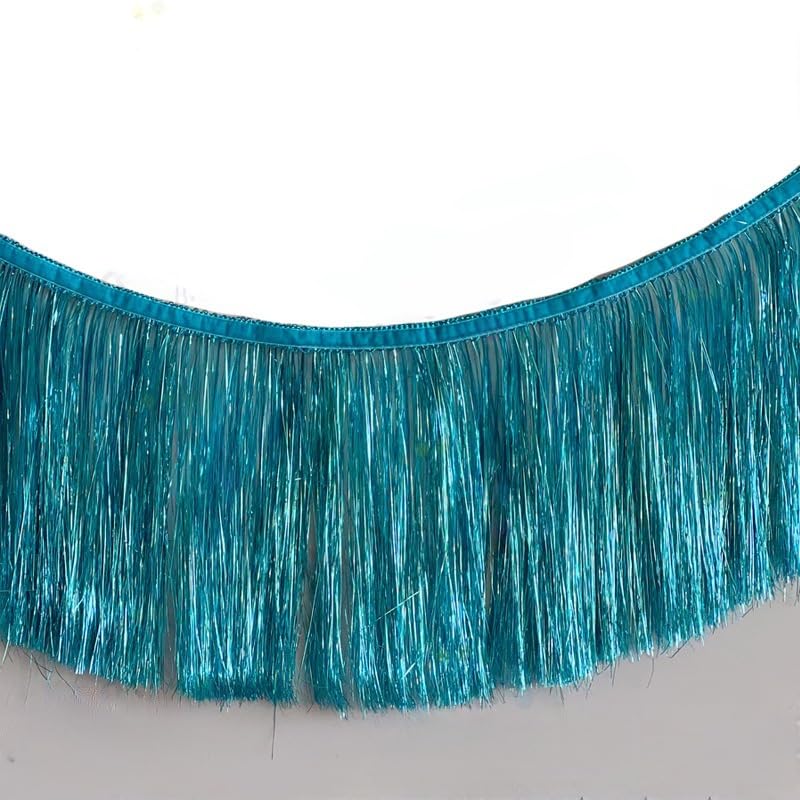 6 opakowań 300 x 30 cm, pogrubiona girlanda foliowa z frędzlami, metaliczna girlanda foliowa, do powieszenia na ścianie, baner z frędzlami na ślub, urodziny, dekoracje świąteczne i nie tylko