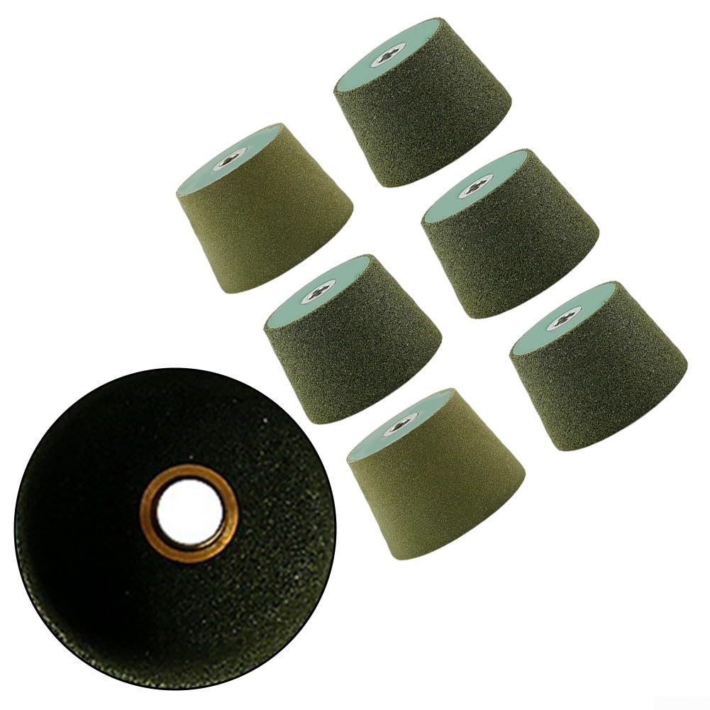 2pcs M10 Thread Grinding Wheels 100 Type Angle Grinder, Silicon Carbide Cup Polishing Wheel and Blade Sharpening, Green 75mm Sanding Disc Set(200+50)