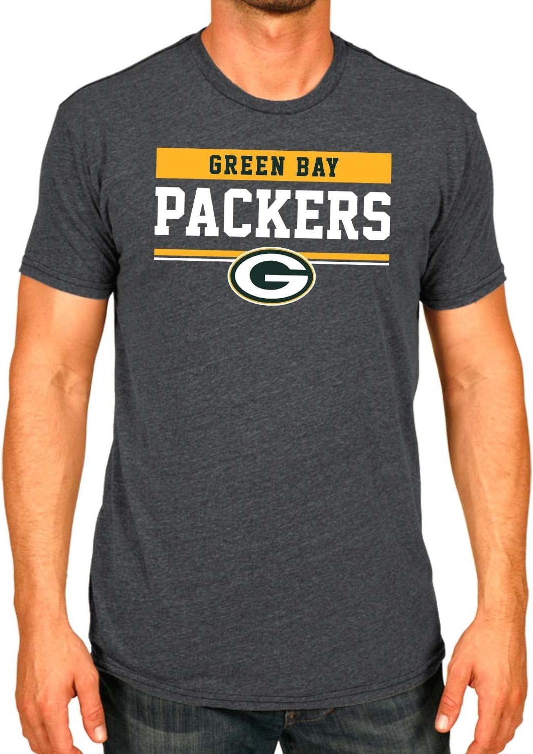 Team Fan Apparel NFL Adult Team Block Tagless T-Shirt - Cotton Blend - Charcoal - Perfect for Game Day - Comfort and Style