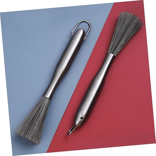 Miniatura 5 de Cepillo de limpieza de platos de acero inoxidable resistente para ollas y sartenes, cepillo de limpieza de cocina para lavavajillas, parrilla y