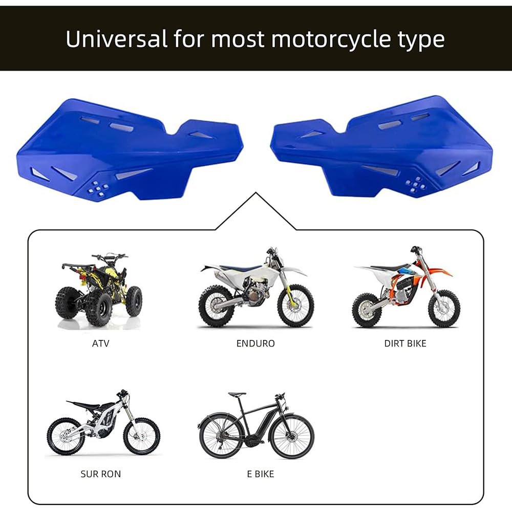 Paramani Moto per Husqvarna Fe 250 2016-2025, Antishock Antivento Impermeabile Durevole Motocicletta Paramani Flusso d'Aria Scudo,C